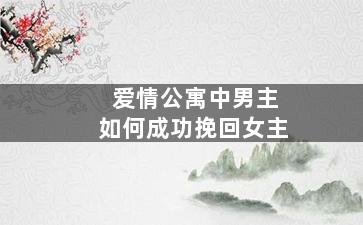 爱情公寓中男主如何成功挽回女主