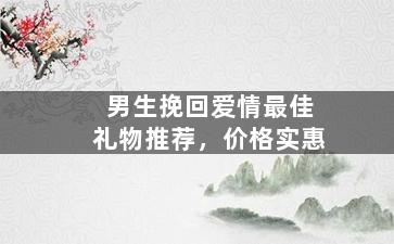 男生挽回爱情最佳礼物推荐，价格实惠