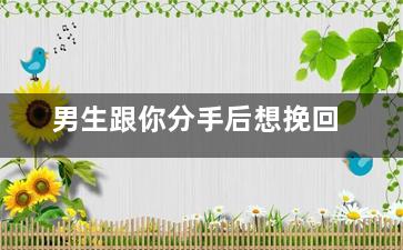 男生跟你分手后想挽回