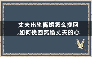 丈夫出轨离婚怎么挽回,如何挽回离婚丈夫的心