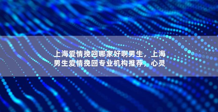 上海爱情挽回哪家好啊男生，上海男生爱情挽回专业机构推荐，心灵关怀服务让你重获爱情