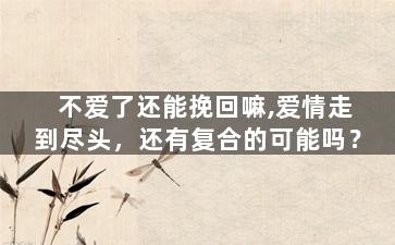不爱了还能挽回嘛,爱情走到尽头，还有复合的可能吗？