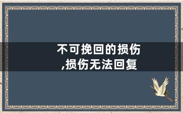 不可挽回的损伤,损伤无法回复