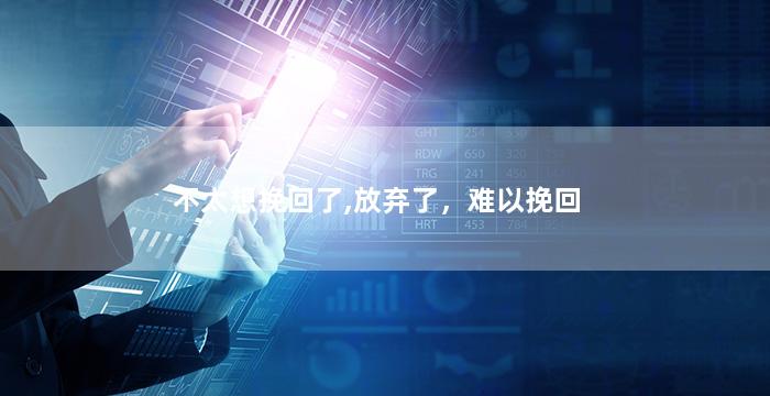 不太想挽回了,放弃了，难以挽回