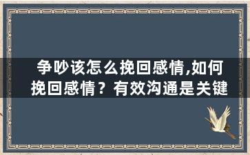 争吵该怎么挽回感情,如何挽回感情？有效沟通是关键