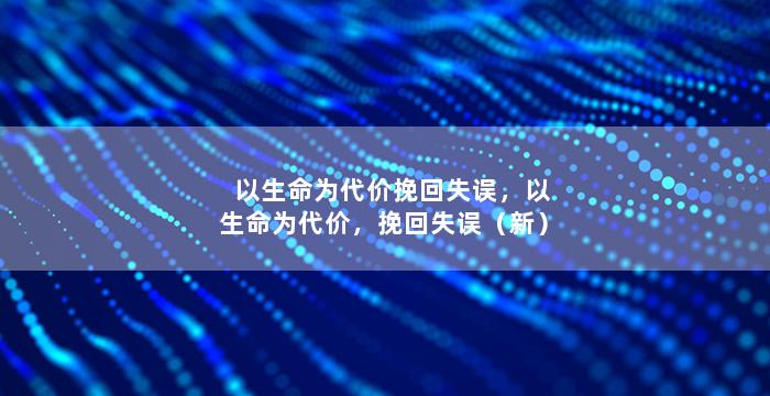 以生命为代价挽回失误，以生命为代价，挽回失误（新）