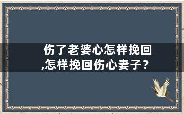 伤了老婆心怎样挽回,怎样挽回伤心妻子？