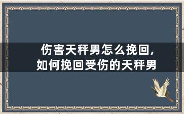 伤害天秤男怎么挽回,如何挽回受伤的天秤男
