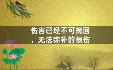 伤害已经不可挽回，无法弥补的损伤