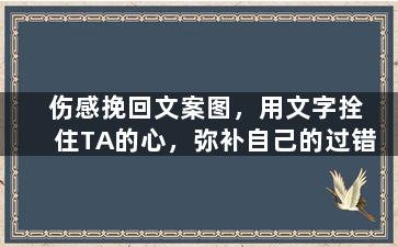 伤感挽回文案图，用文字拴住TA的心，弥补自己的过错