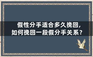 假性分手适合多久挽回,如何挽回一段假分手关系？