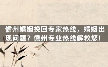 儋州婚姻挽回专家热线，婚姻出现问题？儋州专业热线解救您！