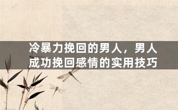 冷暴力挽回的男人，男人成功挽回感情的实用技巧