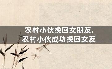 农村小伙挽回女朋友,农村小伙成功挽回女友