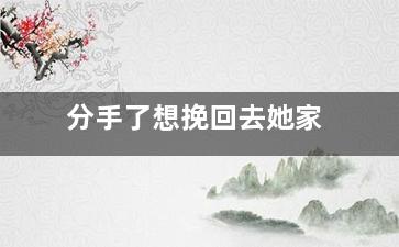 分手了想挽回去她家