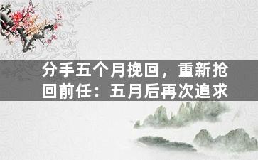 分手五个月挽回，重新抢回前任：五月后再次追求