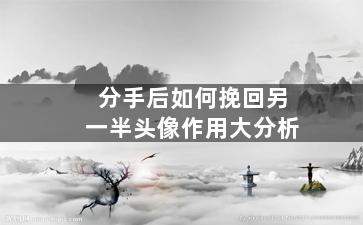 分手后如何挽回另一半头像作用大分析
