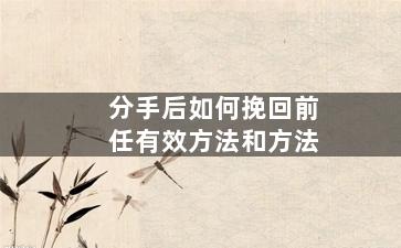 分手后如何挽回前任有效方法和方法