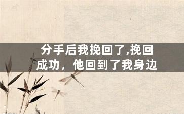 分手后我挽回了,挽回成功，他回到了我身边