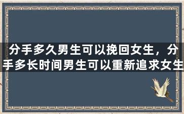 分手多久男生可以挽回女生，分手多长时间男生可以重新追求女生