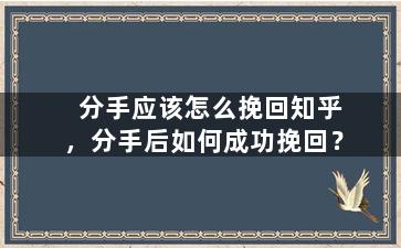 分手应该怎么挽回知乎，分手后如何成功挽回？