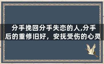 分手挽回分手失恋的人,分手后的重修旧好，安抚受伤的心灵