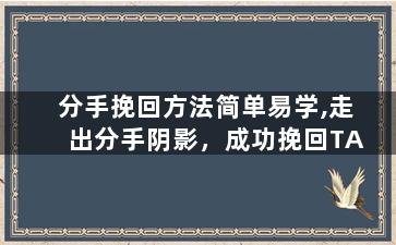 分手挽回方法简单易学,走出分手阴影，成功挽回TA