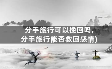 分手旅行可以挽回吗,分手旅行能否救回感情)