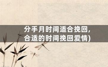 分手月时间适合挽回,合适的时间挽回爱情)