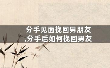 分手见面挽回男朋友,分手后如何挽回男友