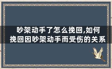 吵架动手了怎么挽回,如何挽回因吵架动手而受伤的关系