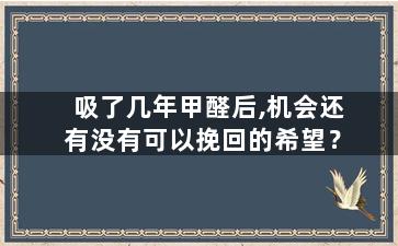 吸了几年甲醛后,机会还有没有可以挽回的希望？