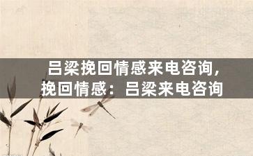 吕梁挽回情感来电咨询,挽回情感：吕梁来电咨询