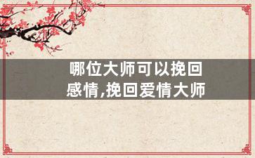 哪位大师可以挽回感情,挽回爱情大师
