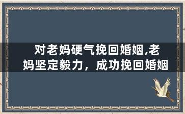 对老妈硬气挽回婚姻,老妈坚定毅力，成功挽回婚姻
