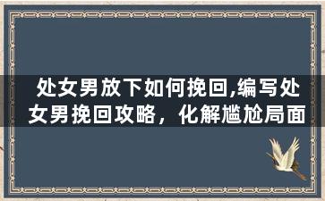 处女男放下如何挽回,编写处女男挽回攻略，化解尴尬局面