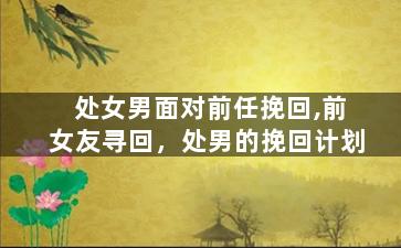 处女男面对前任挽回,前女友寻回，处男的挽回计划