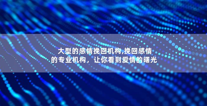 大型的感情挽回机构,挽回感情的专业机构，让你看到爱情的曙光