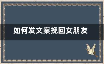 如何发文案挽回女朋友（如何发文案挽回女朋友的句子）