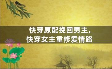 快穿原配挽回男主,快穿女主重修爱情路