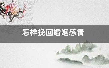 怎样挽回婚姻感情（怎样挽回婚姻感情的具体办法挽救女朋友的心）