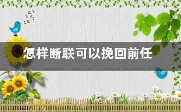 怎样断联可以挽回前任