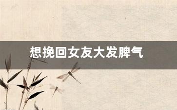 想挽回女友大发脾气