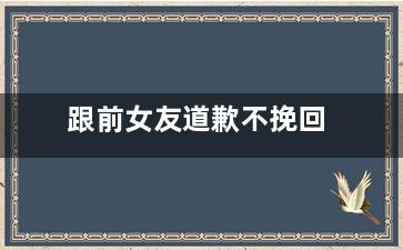 跟前女友道歉不挽回