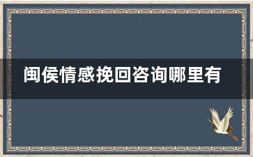 闽侯情感挽回咨询哪里有