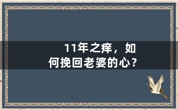 11年之痒，如何挽回老婆的心？