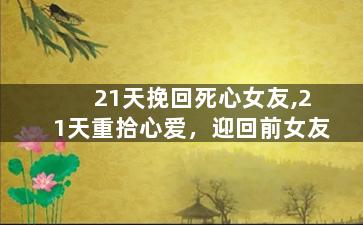 21天挽回死心女友,21天重拾心爱，迎回前女友