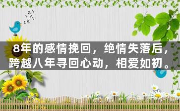 8年的感情挽回，绝情失落后，跨越八年寻回心动，相爱如初。