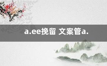 a.ee挽留 文案管a.