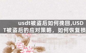 usdt被盗后如何挽回,USDT被盗后的应对策略，如何恢复损失
